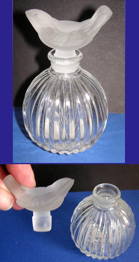 glass perfume bottles. Glass Bird Perfume Bottle